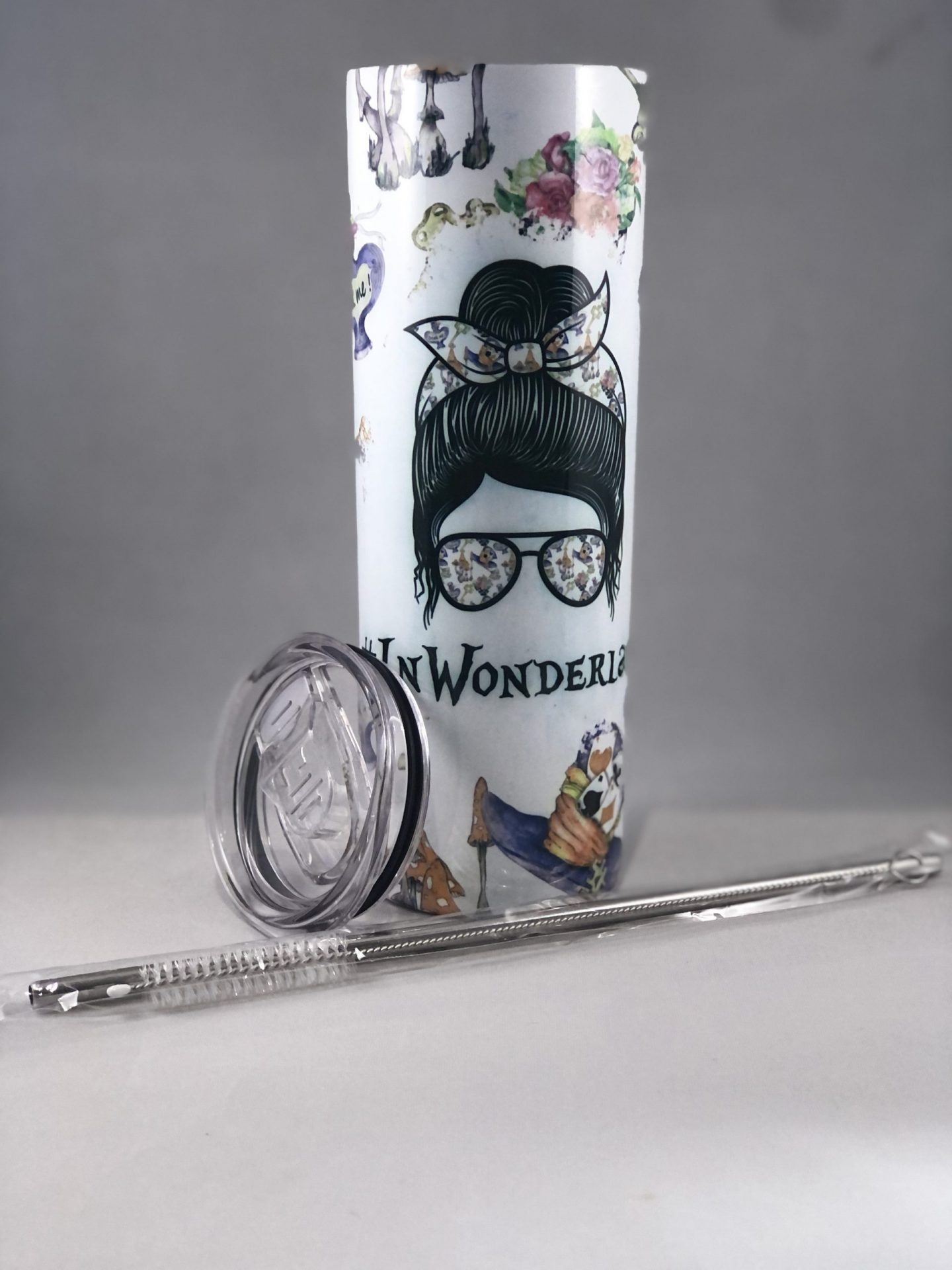 20 Oz ALICE in WONDERLAND Tumbler Graphic by TanuschArts